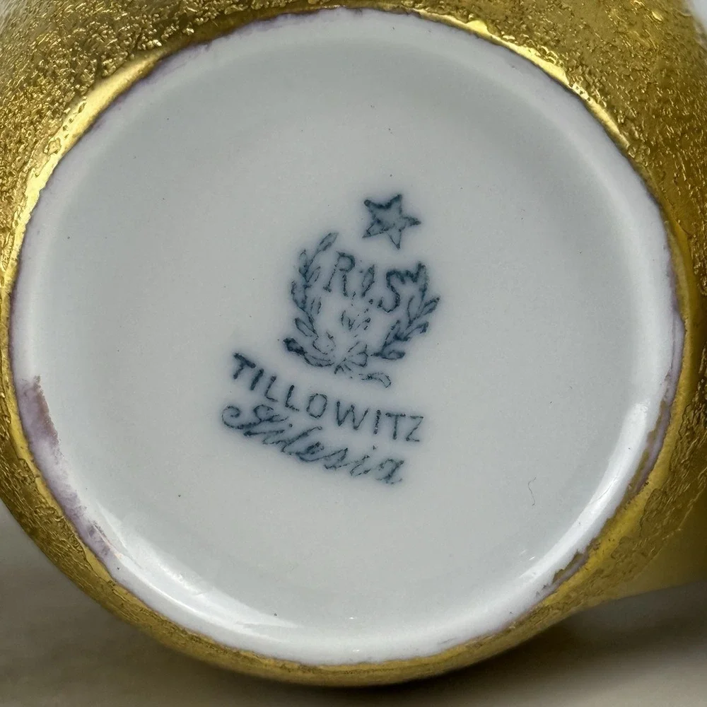 Antique 24k Weeping Gold Chintz Coffee Service, Epiag, RS Tilowitz, MZ Austria
